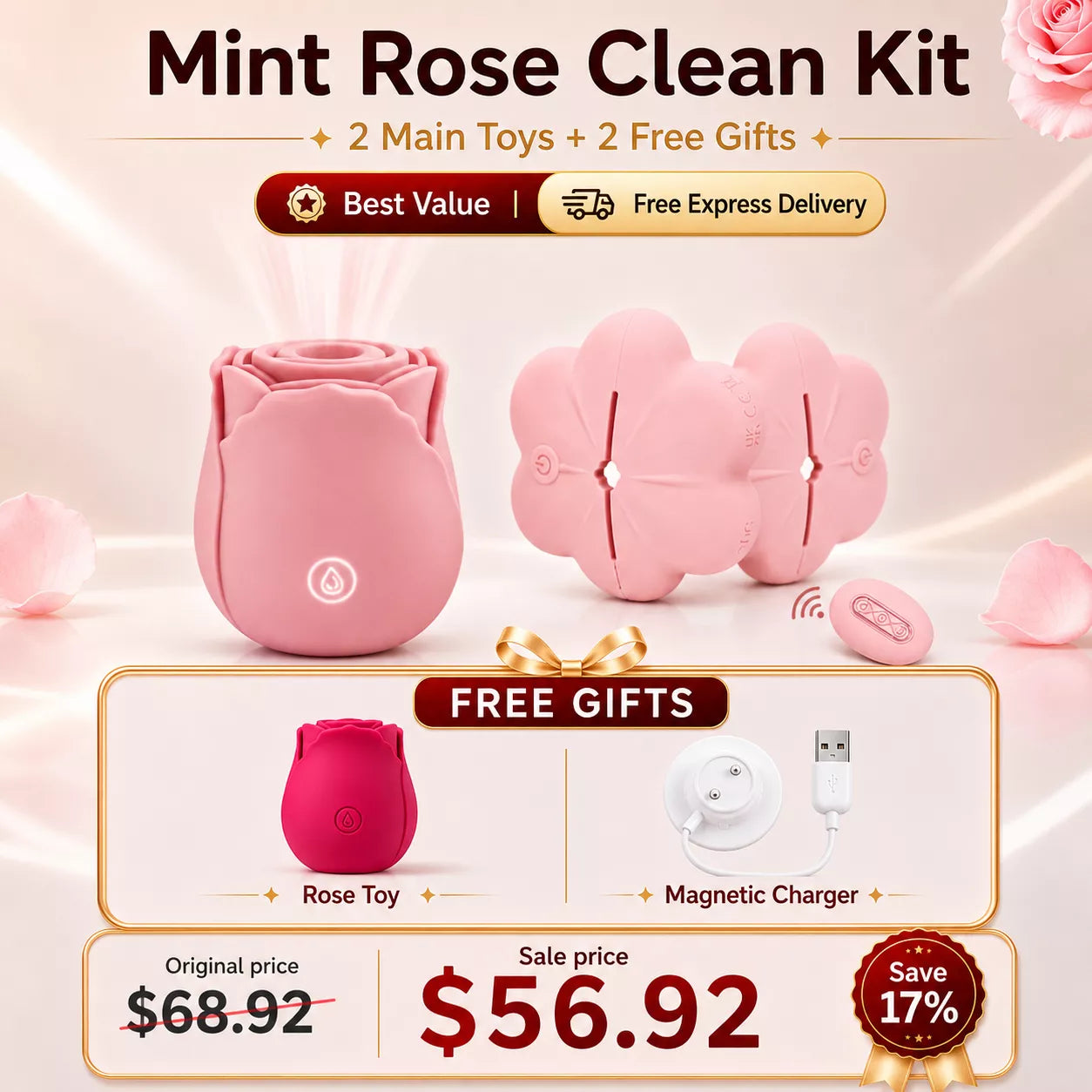 Best Value Set - Pink Rose Toy