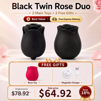 Best Value Set - LIMITED EDITION Ebony Bliss Rose Toy