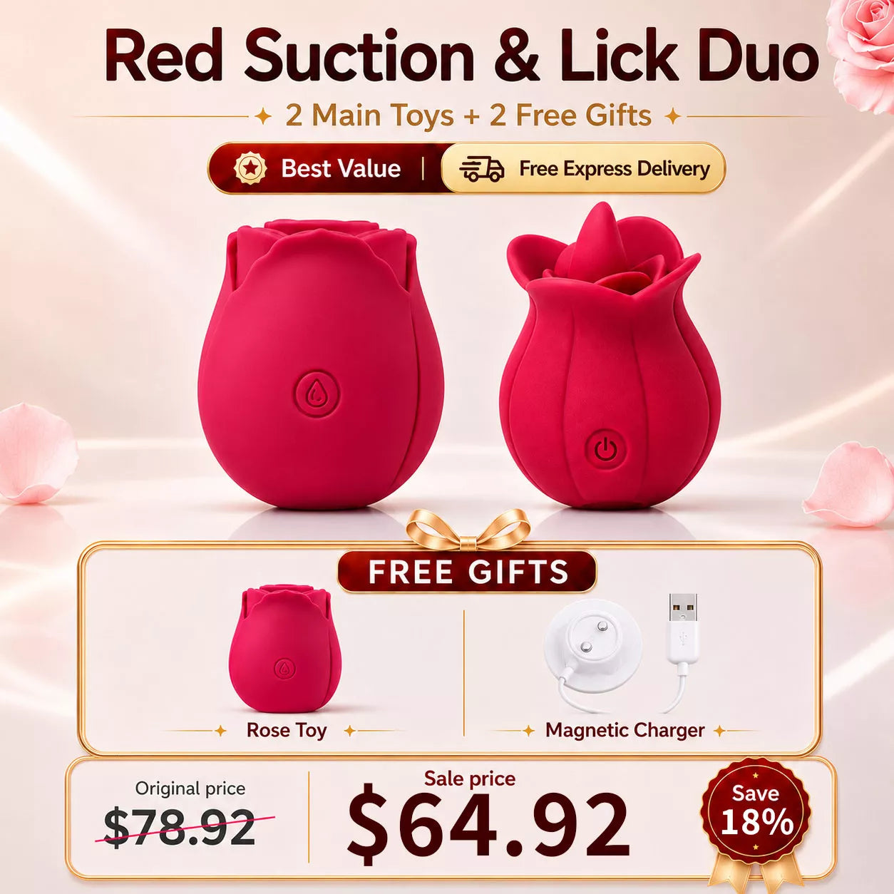Best Value Set - The Original Suction Rose Toy®