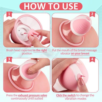 NipTwist Rotating Nipple Suction Vibrator Set 10 Modes for Couple (2 Pcs)