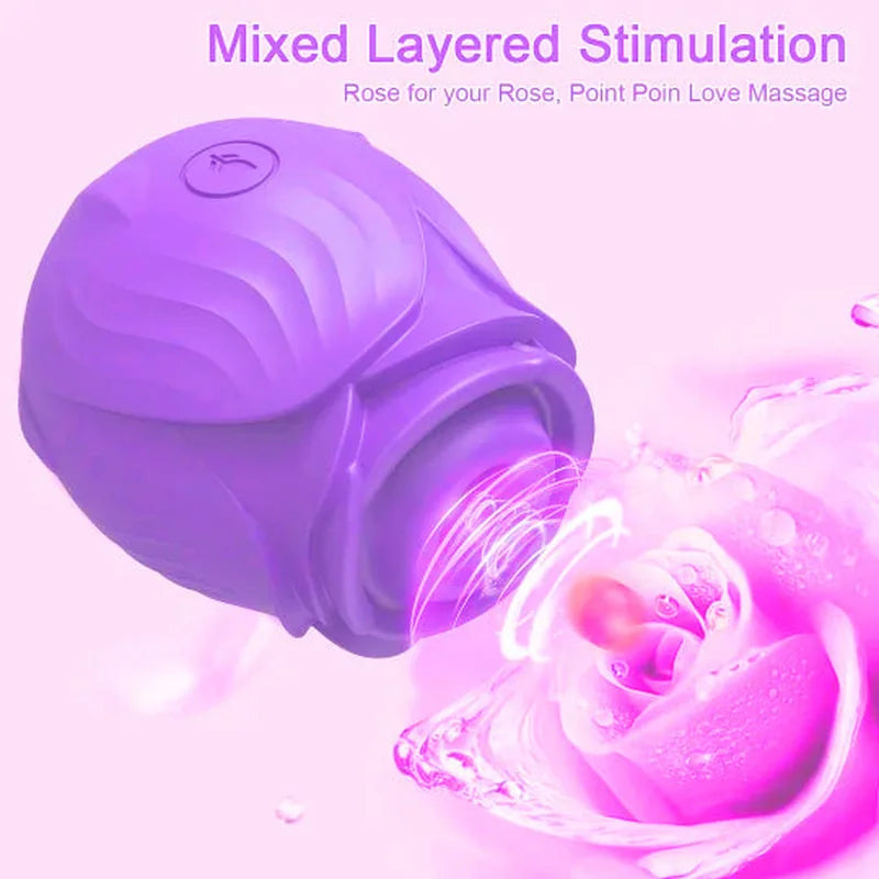 Oral-like Combo - Amora Rose Clitoral Suction Toy & Mlem Licking Vibrator
