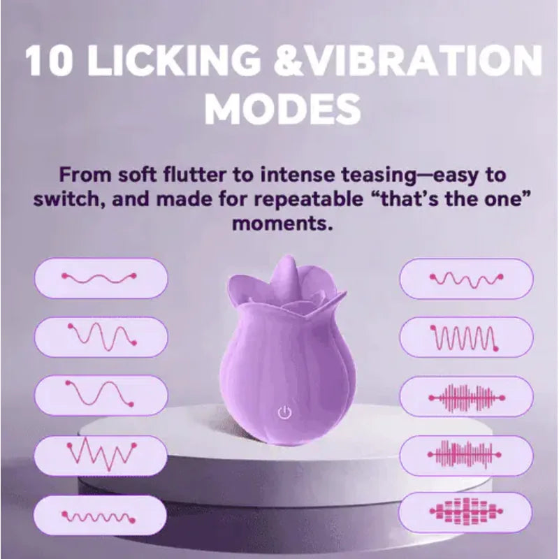 Oral-like Combo - Amora Rose Clitoral Suction Toy & Mlem Licking Vibrator