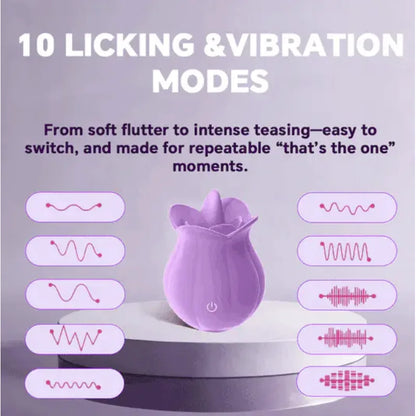 Oral-like Combo - Amora Rose Clitoral Suction Toy & Mlem Licking Vibrator