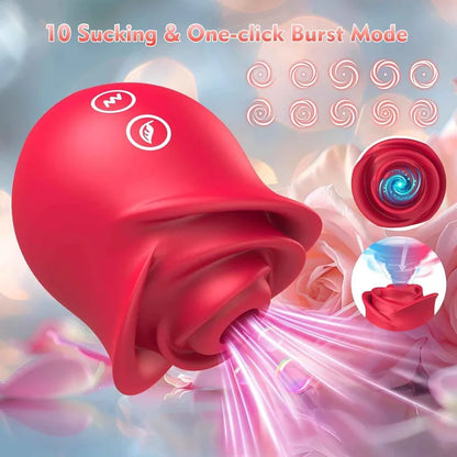 PetalWhisper Rose Suction Vibrator Soft Petals 10 Modes