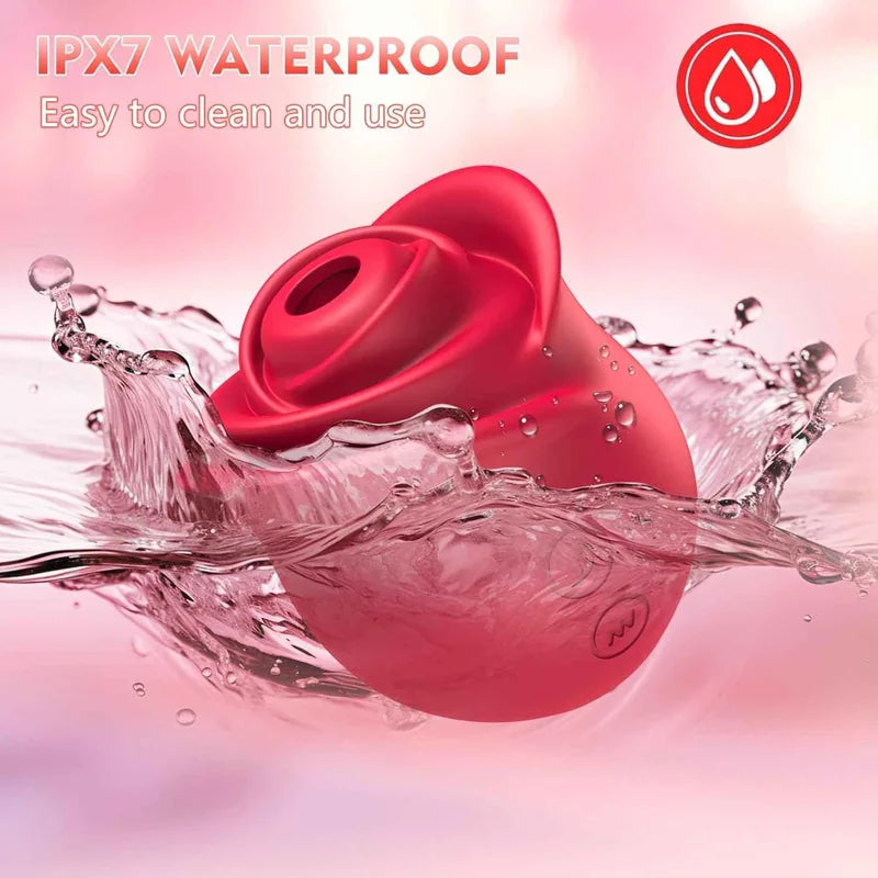 PetalWhisper Rose Suction Vibrator Soft Petals 10 Modes