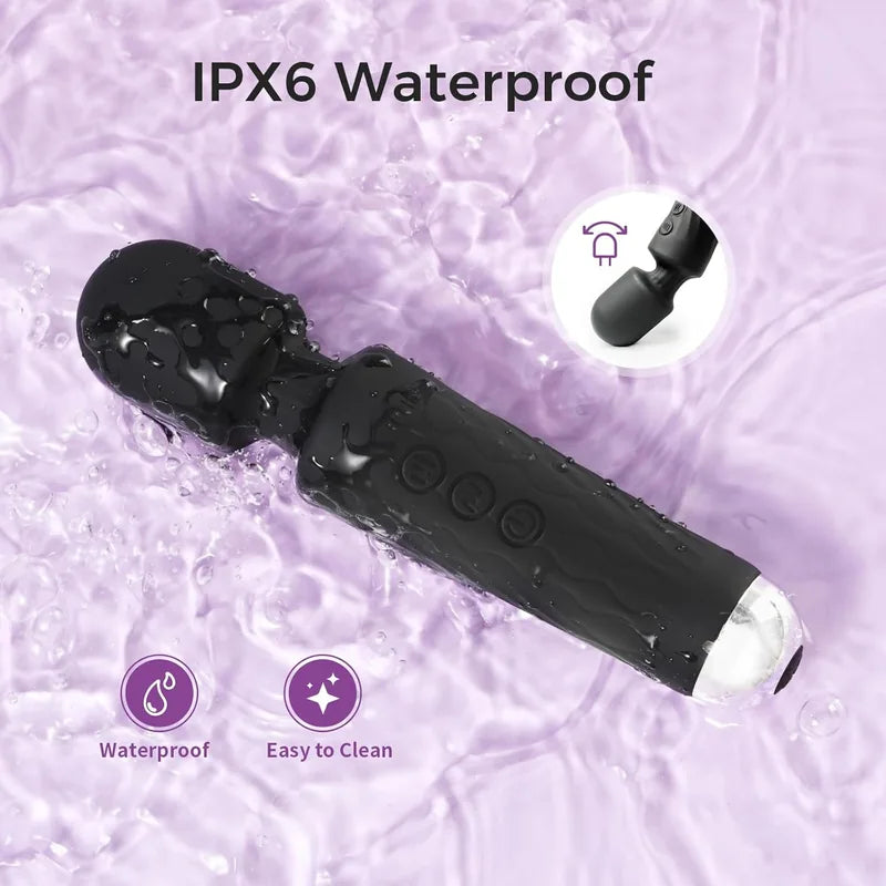 Power Wand Massager for Women – 20 Vibration Modes, Rechargeable