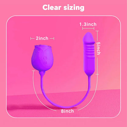 Purple Rose 2026 Upgraded Rose Clit Sucking G-spot Dildo Bodysafe Silicone
