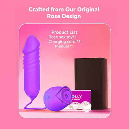 Purple Rose 2026 Upgraded Rose Clit Sucking G-spot Dildo Bodysafe Silicone