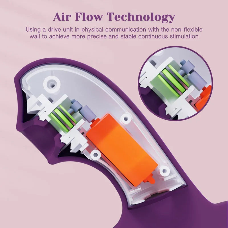 Rabbit Vibrator With Suction Come-hither For Clit & G-spot Pleasure