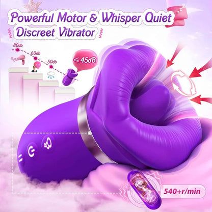 Realistic Tongue Vibrator App-Controlled Kissing Sucking Vibrator