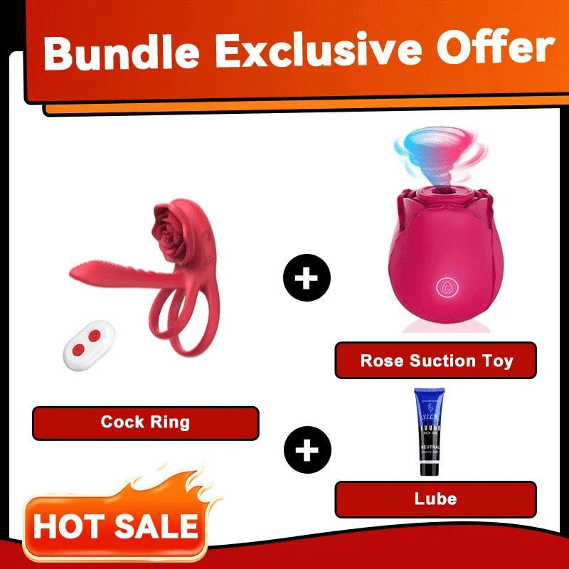 Best Value Set -Rose Cock Ring