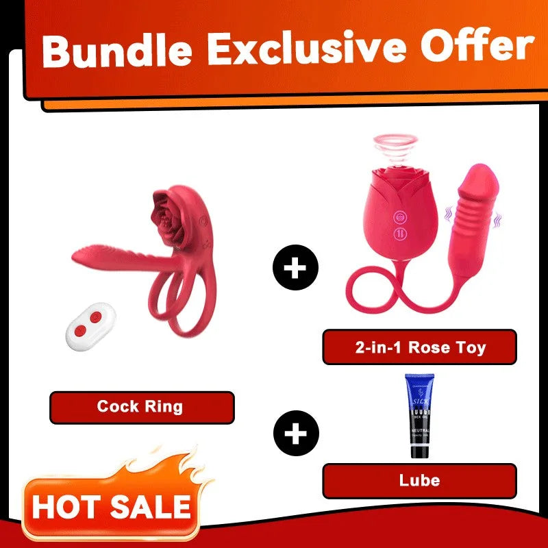 Best Value Set -Rose Cock Ring