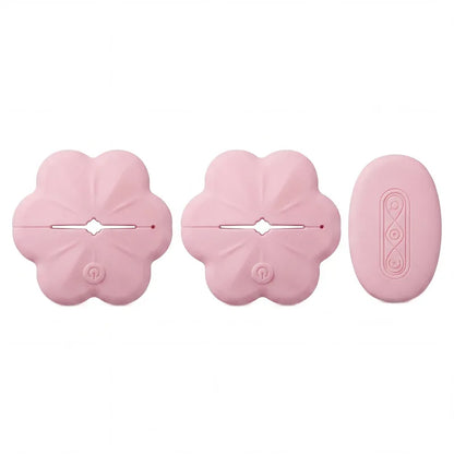 Rose Vibrating Nipple Clamps, Adjustable Pinch & Remote Control Nipple Toy