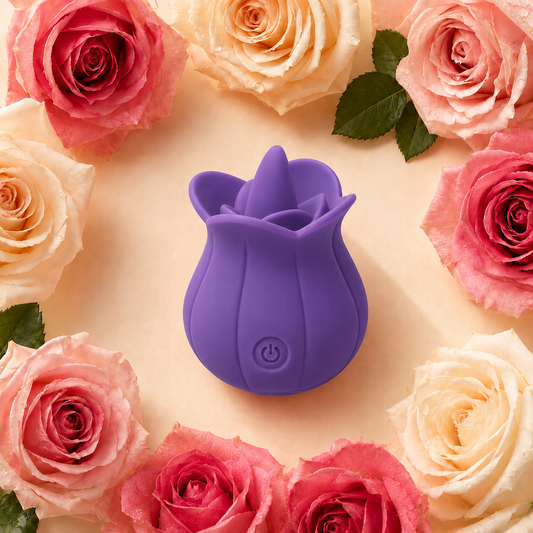 10 Speeds Purple Rose Clitoral Stimulator Pussy Licking Vibrator