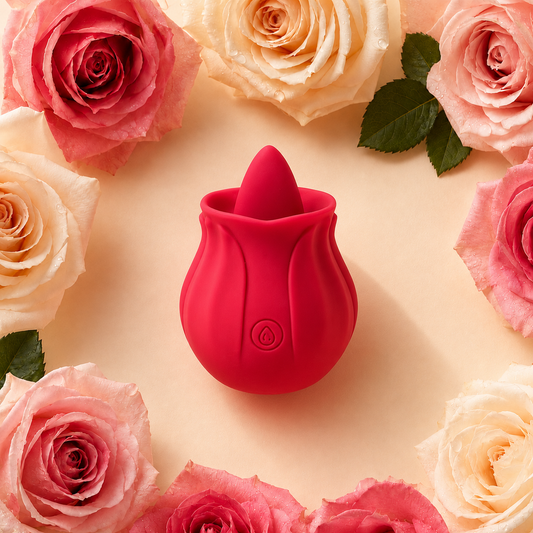 rose toy with tongue