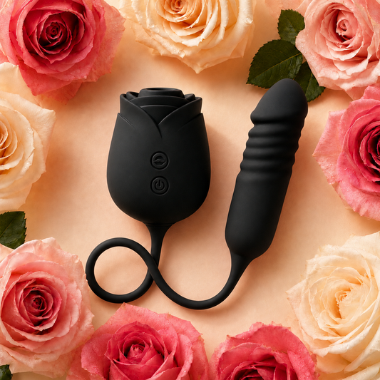 Black Rose -2026 Upgraded Rose Clit Sucking G-spot Dildo Bodysafe Silicone