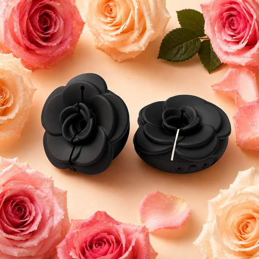 Vibrating Nipple Clamps Rose Nipple Toys With 9 Vibrating Modes & Remote