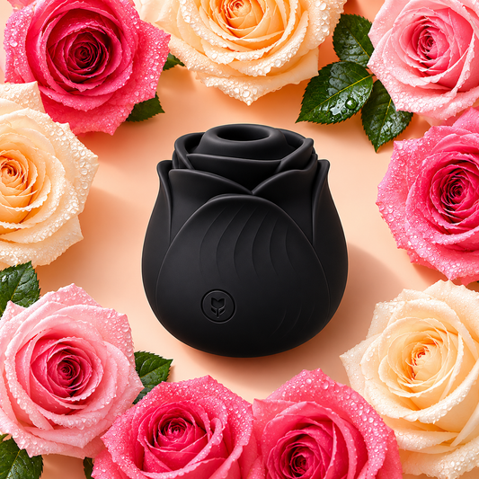 LIMITED EDITION Black Amora - Rose Suction Toy Waterproof Pleasure