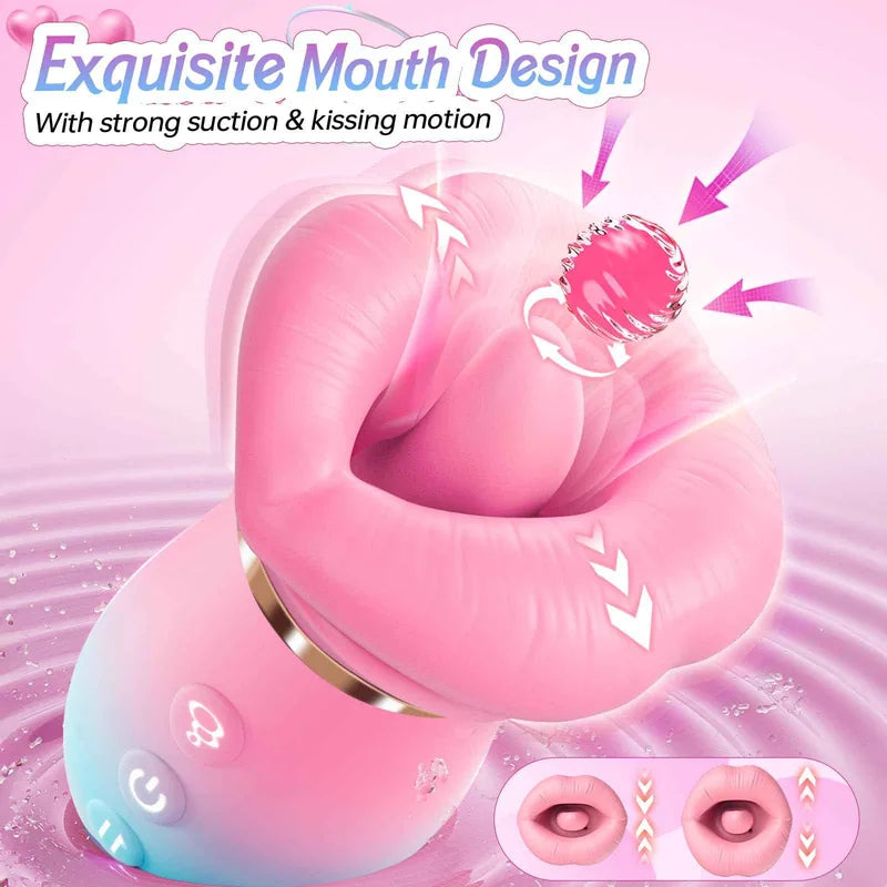 Tongue Vibrator 2025 Upgraded App-Controlled Big Mouth Kissing & Suction