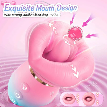 Tongue Vibrator 2025 Upgraded App-Controlled Big Mouth Kissing & Suction