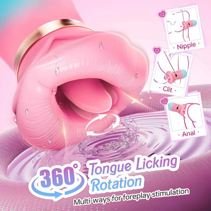 Tongue Vibrator 2025 Upgraded App-Controlled Big Mouth Kissing & Suction