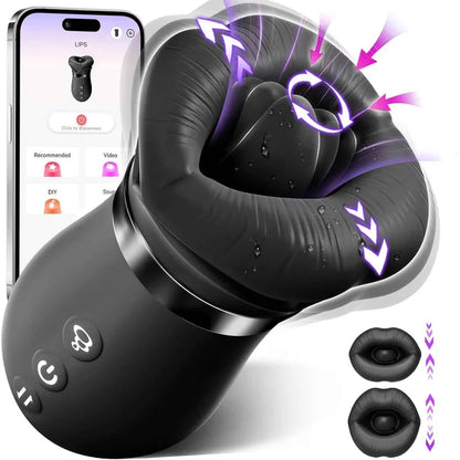 Tongue Vibrator 2025 Upgraded App-Controlled Big Mouth Kissing & Suction