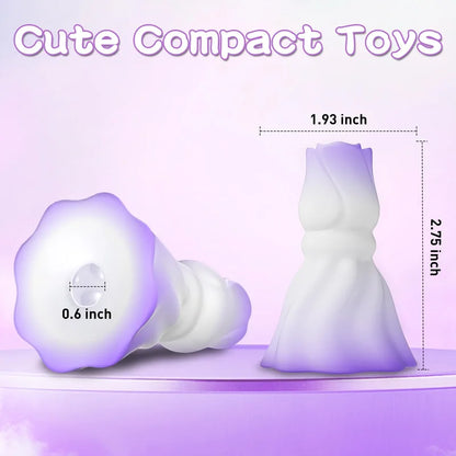Squeezing Rose Nipple Toys Vibrating Nipple Clamps With 12 Modes