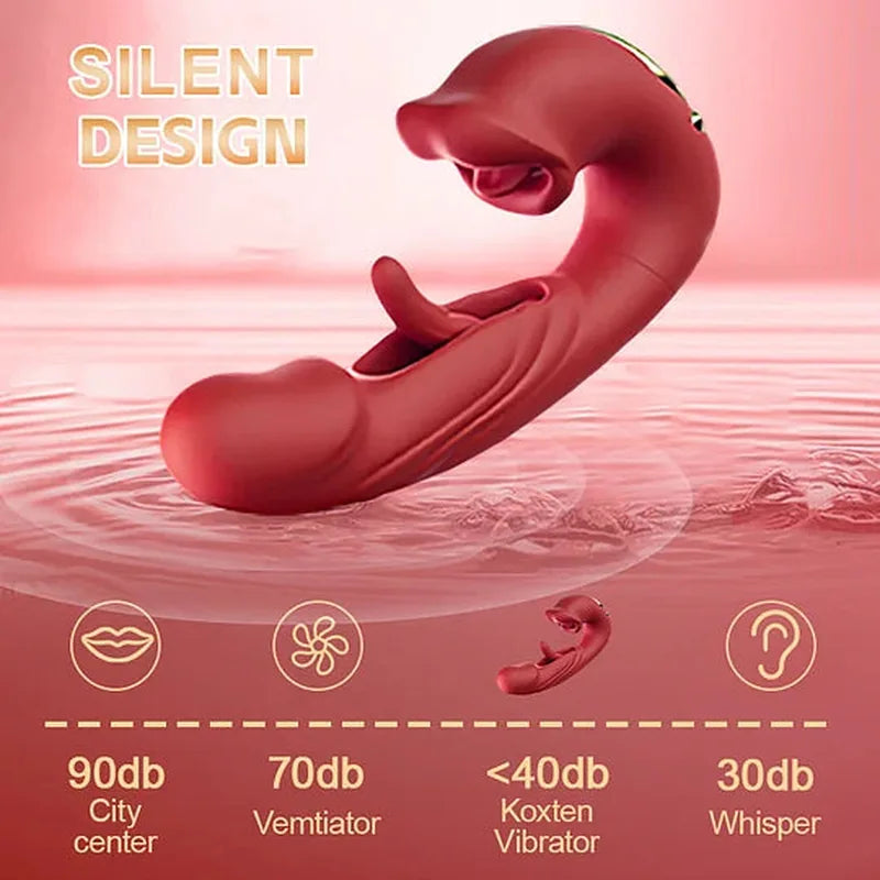 Tongue Licking Flapping Clit & G-spot Vibrator