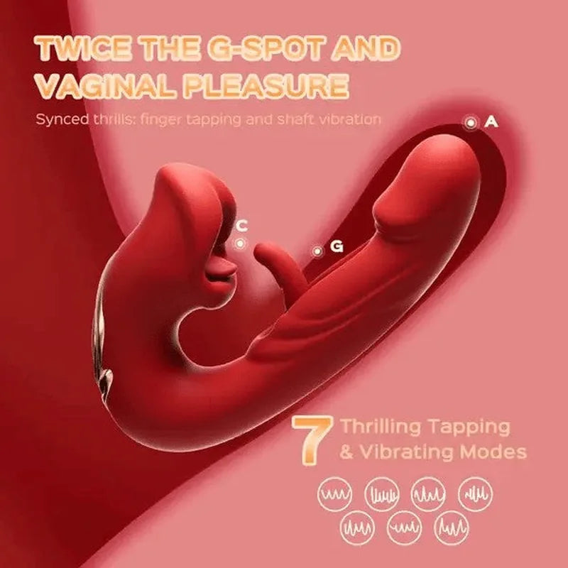 Tongue Licking Flapping Clit & G-spot Vibrator