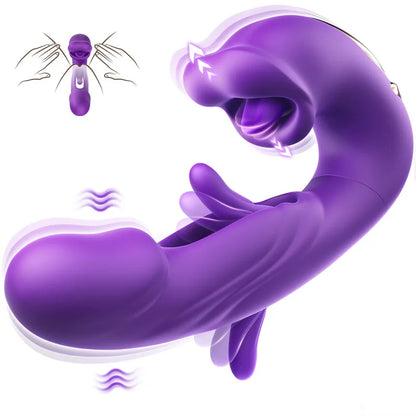 Tongue Licking Flapping Clit & G-spot Vibrator