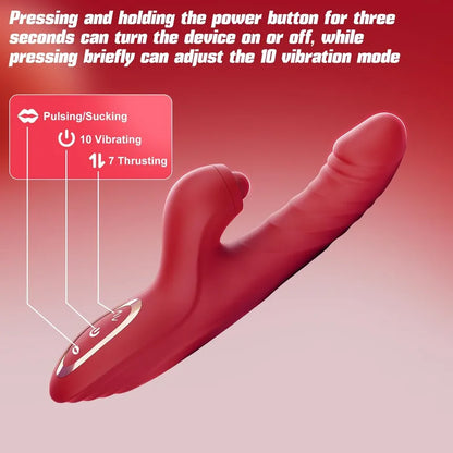 Vibrator Thrusting Dildo for Women G Spot Rose Toy Clitoral Stimulator Couple AI Sync Games